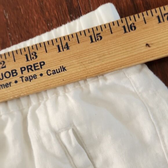 Athleta Retreat Linen High Rise Wide Leg Pant, White, Size M Regular, S/658547 - Picture 9 of 10